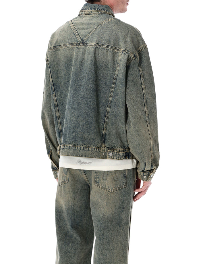 Represent R4 denim jacket Blue Cream Cotton