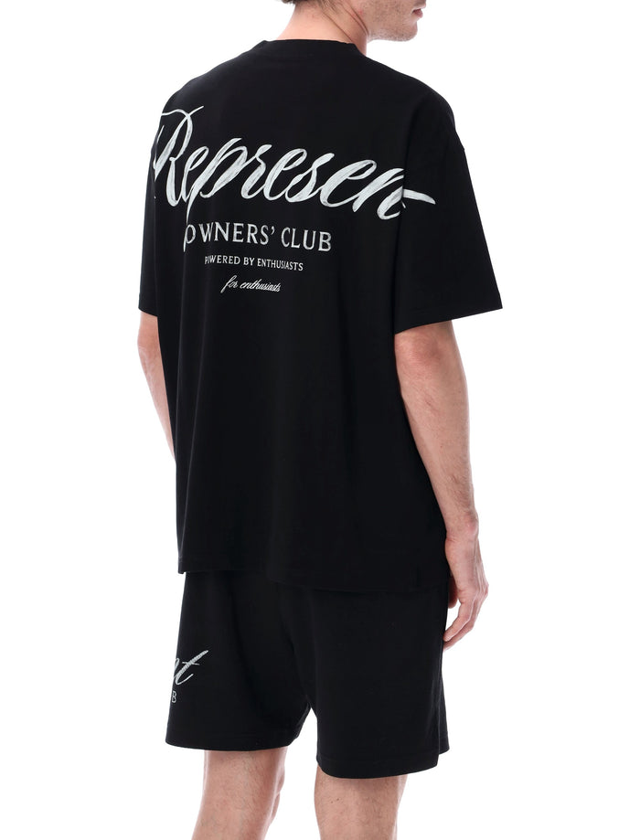 Represent Owners Club Script T-shirt Black Cotton
