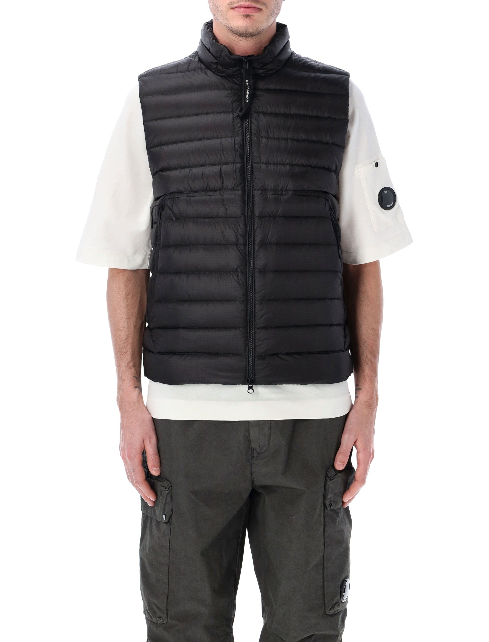 C.P. Company D.D. shell down gilet Black Polyamide Padding Vest