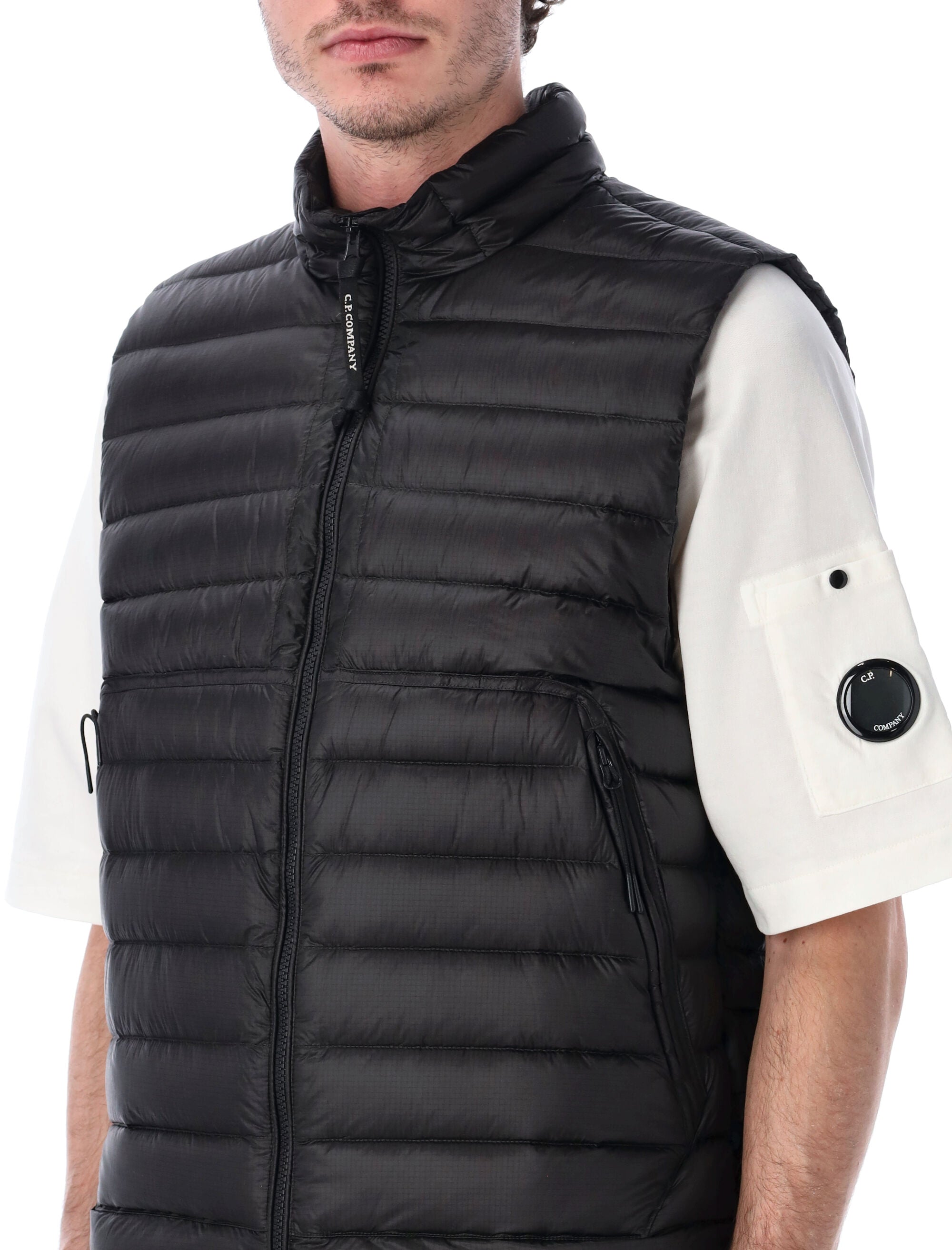 C.P. Company D.D. shell down gilet Black Polyamide Padding Vest
