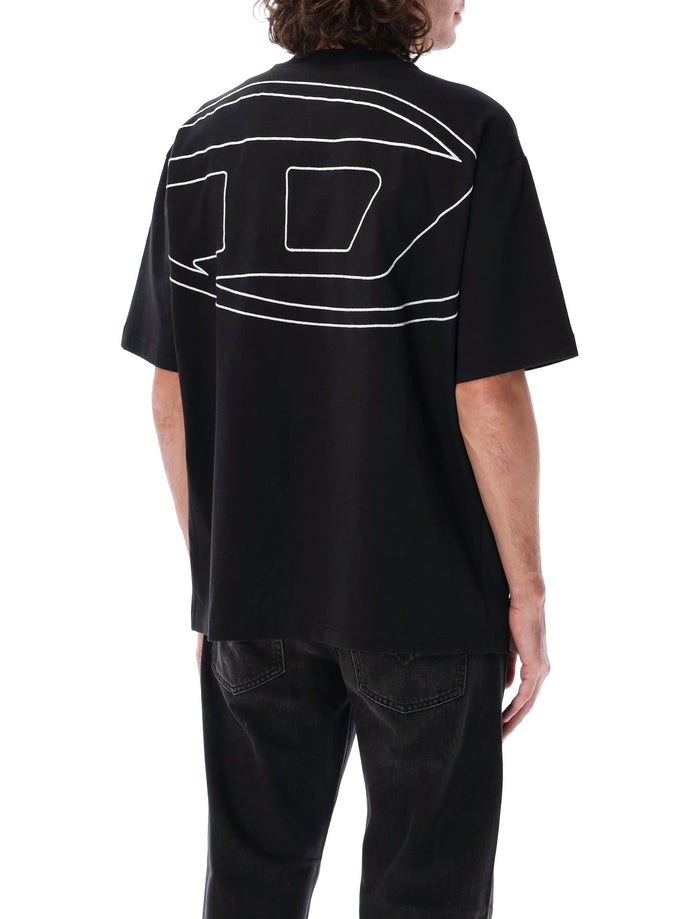 Diesel T-Boggy-Megoval-D oversized t-shirt Black Cotton Tshirt