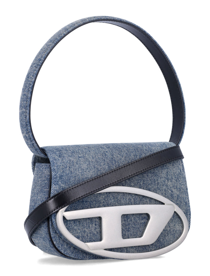 Diesel 1DR Sun-Faded Denim Bag Blue Cotton Shoulder