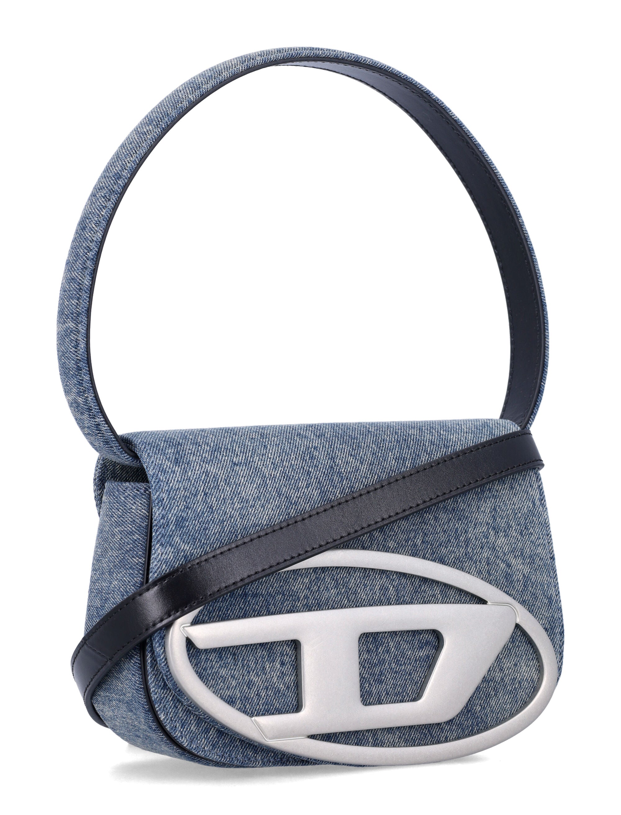 Diesel 1DR Sun-Faded Denim Bag Blue Cotton Shoulder