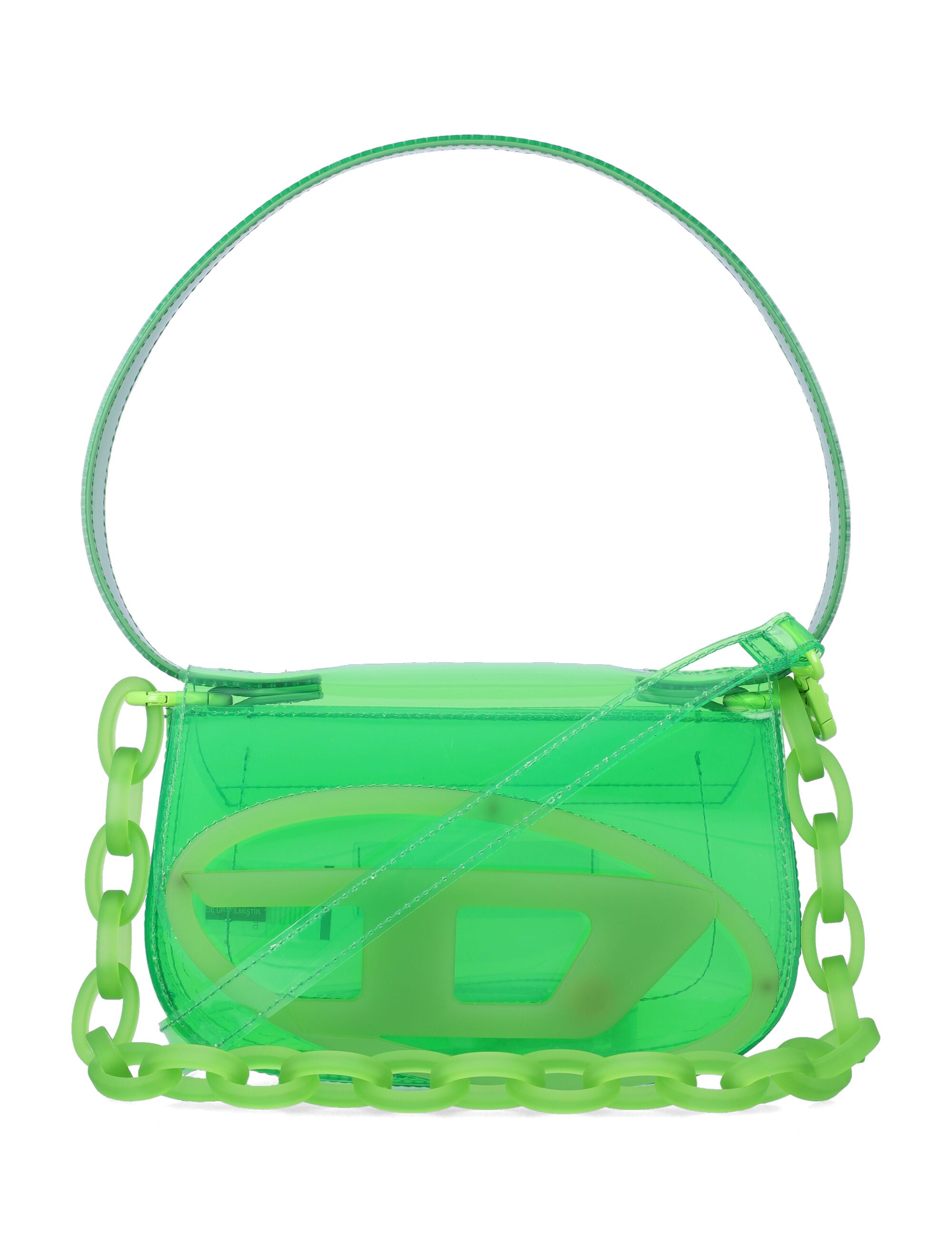 Diesel 1DR jelly shoulder bag Green Thermoplastic Polyurethane