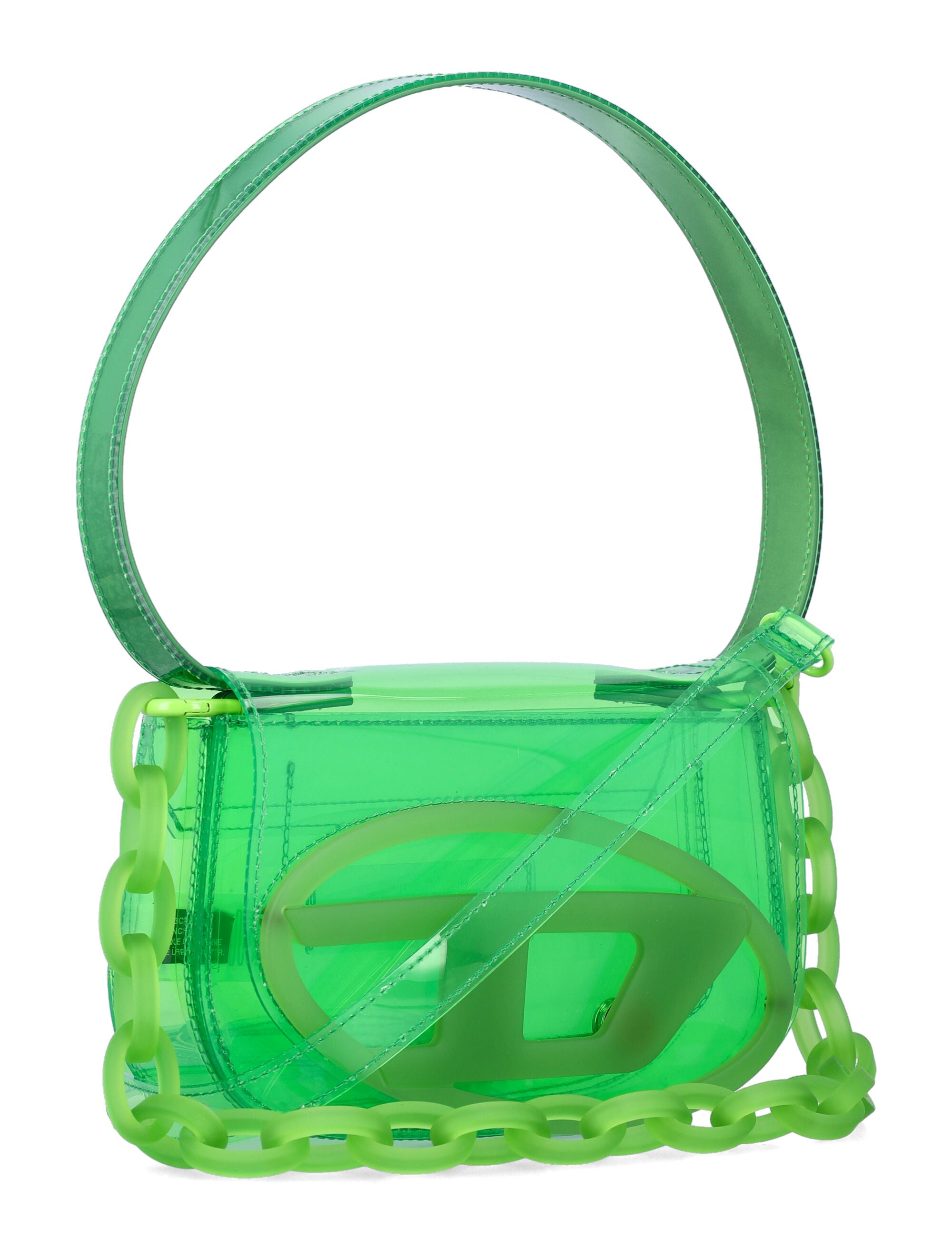 Diesel 1DR jelly shoulder bag Green Thermoplastic Polyurethane