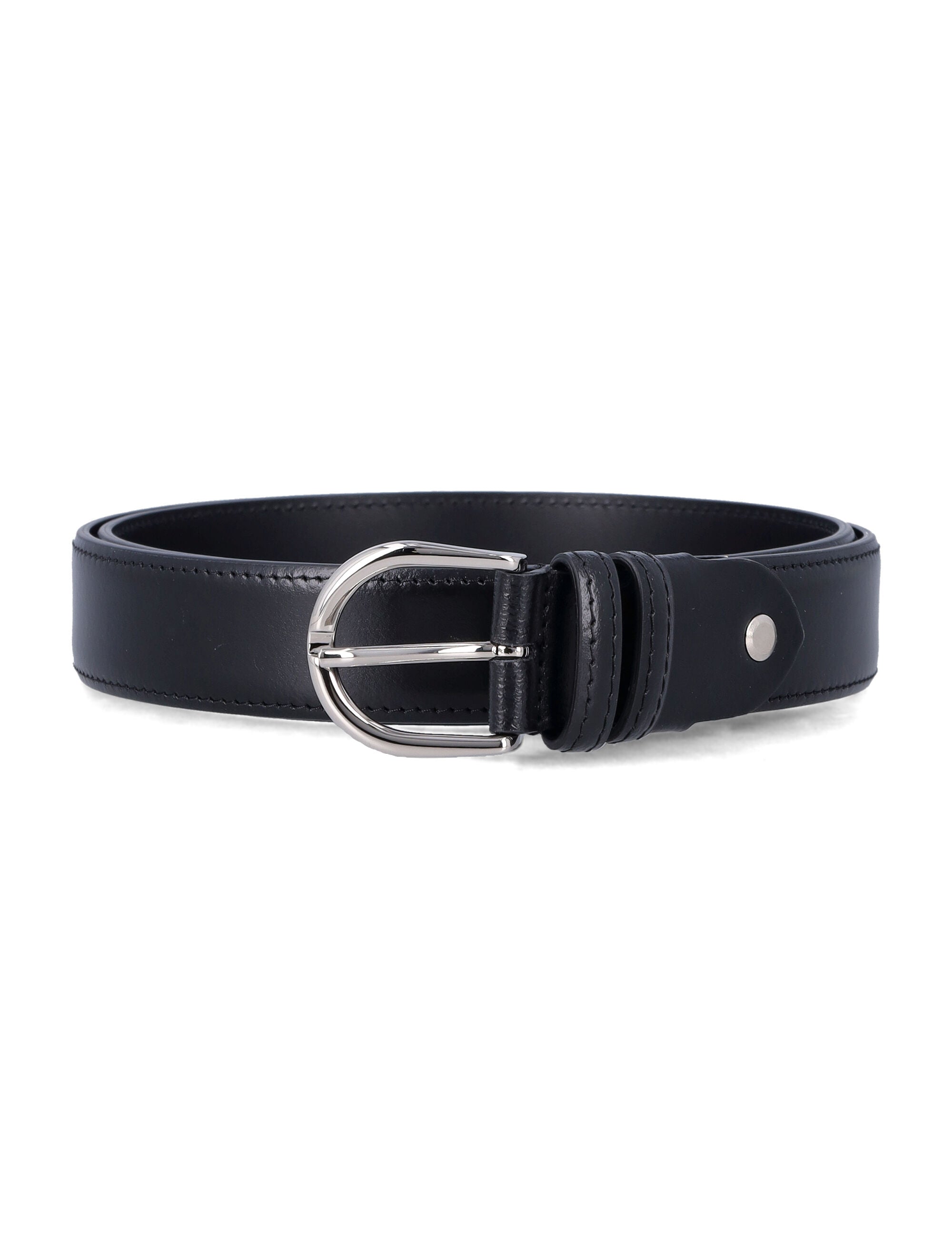 Mancini 1979 Alpi leather belt H 30 Nero