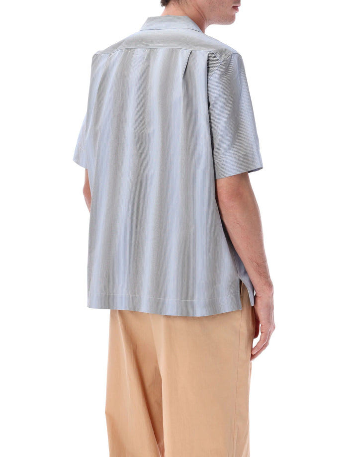 Dries Van Noten Carltone striped cotton shirt Blue