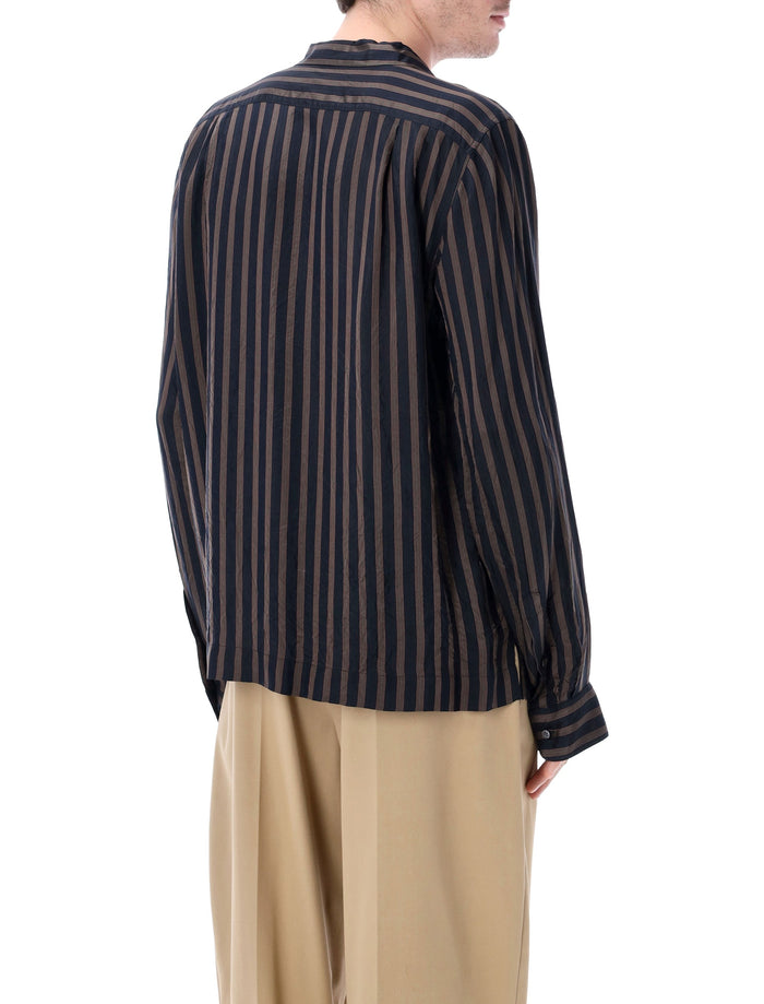 Dries Van Noten Cartly striped shirt Navy Cupro
