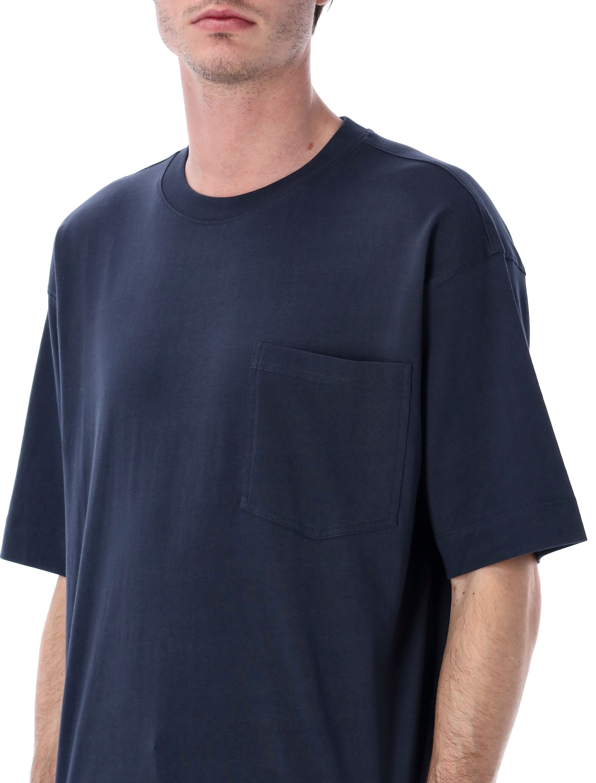 Dries Van Noten pocket t-shirt Navy Cotton Tshirt