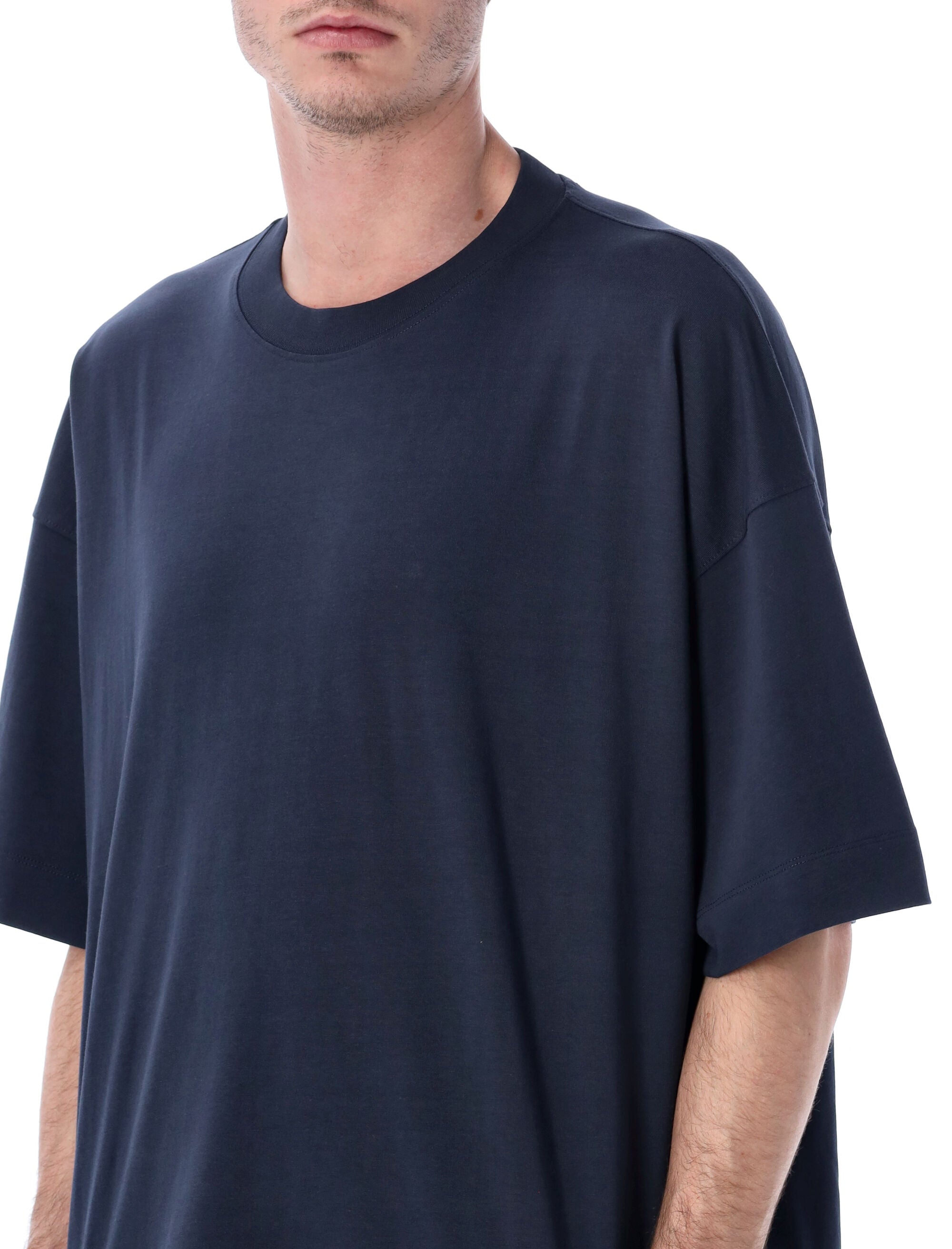 Dries Van Noten oversized t-shirt Navy Cotton Tshirt