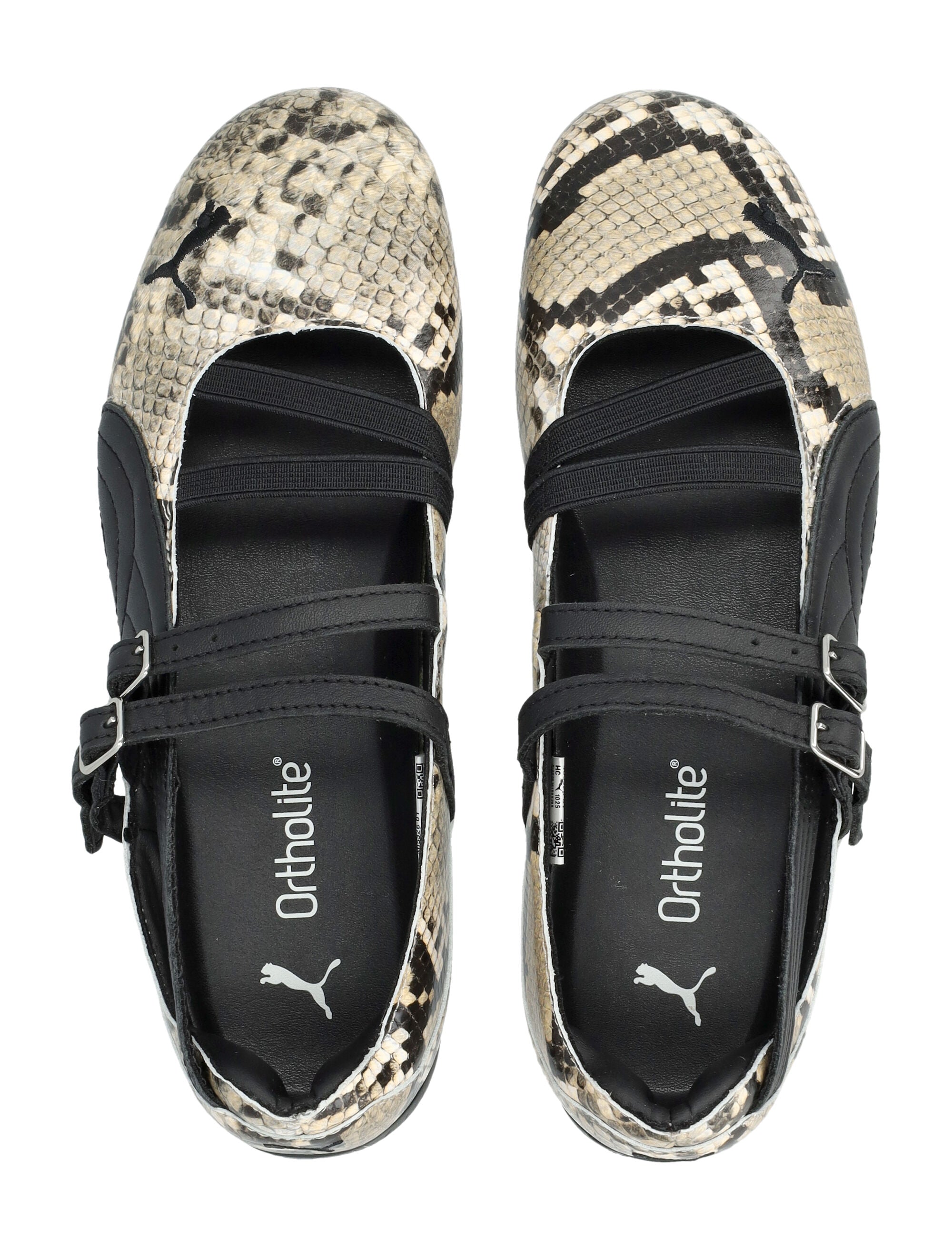 Puma Speedcat Snake Print Womans Ballet Flats Black Upper Sneaker