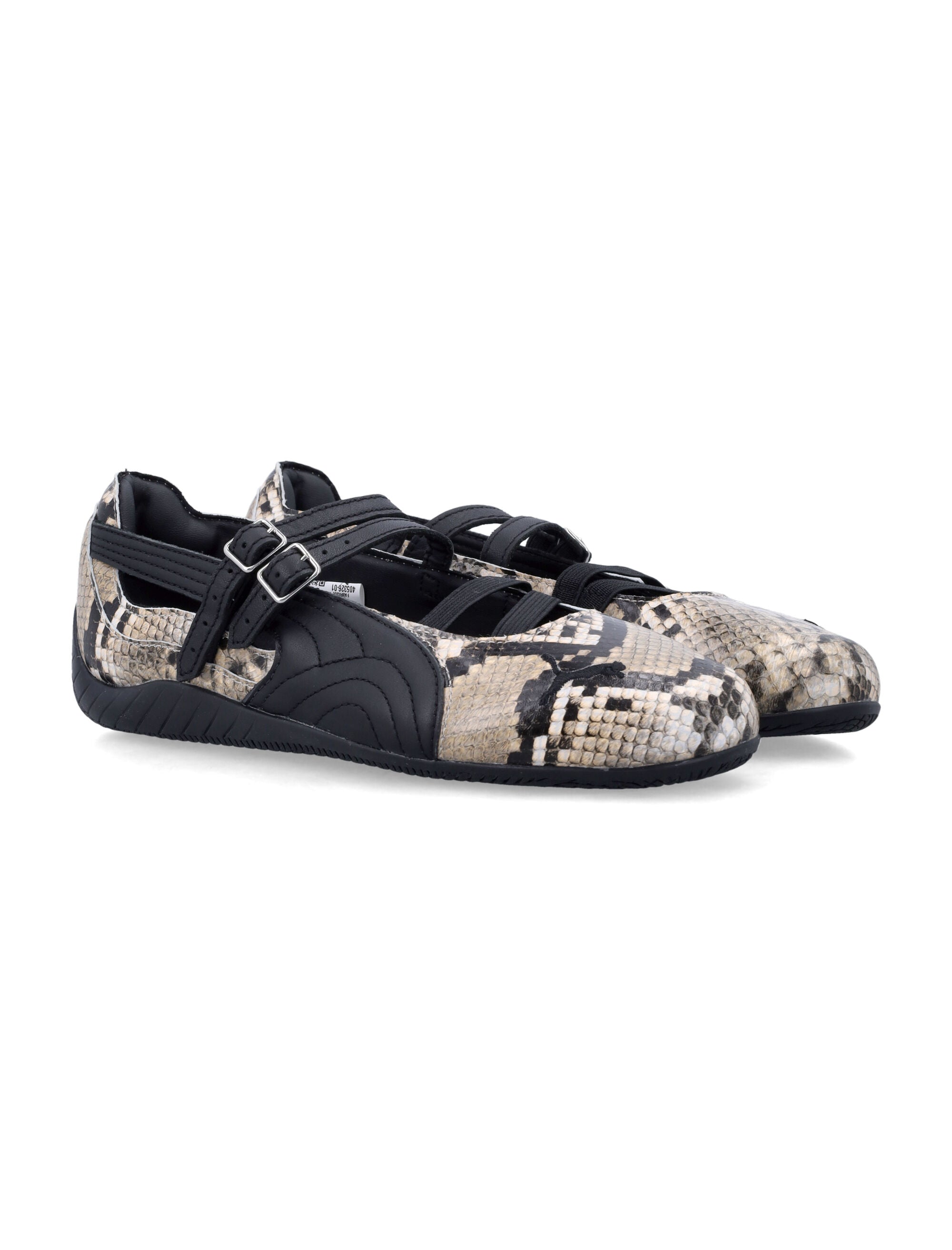 Puma Speedcat Snake Print Womans Ballet Flats Black Upper Sneaker