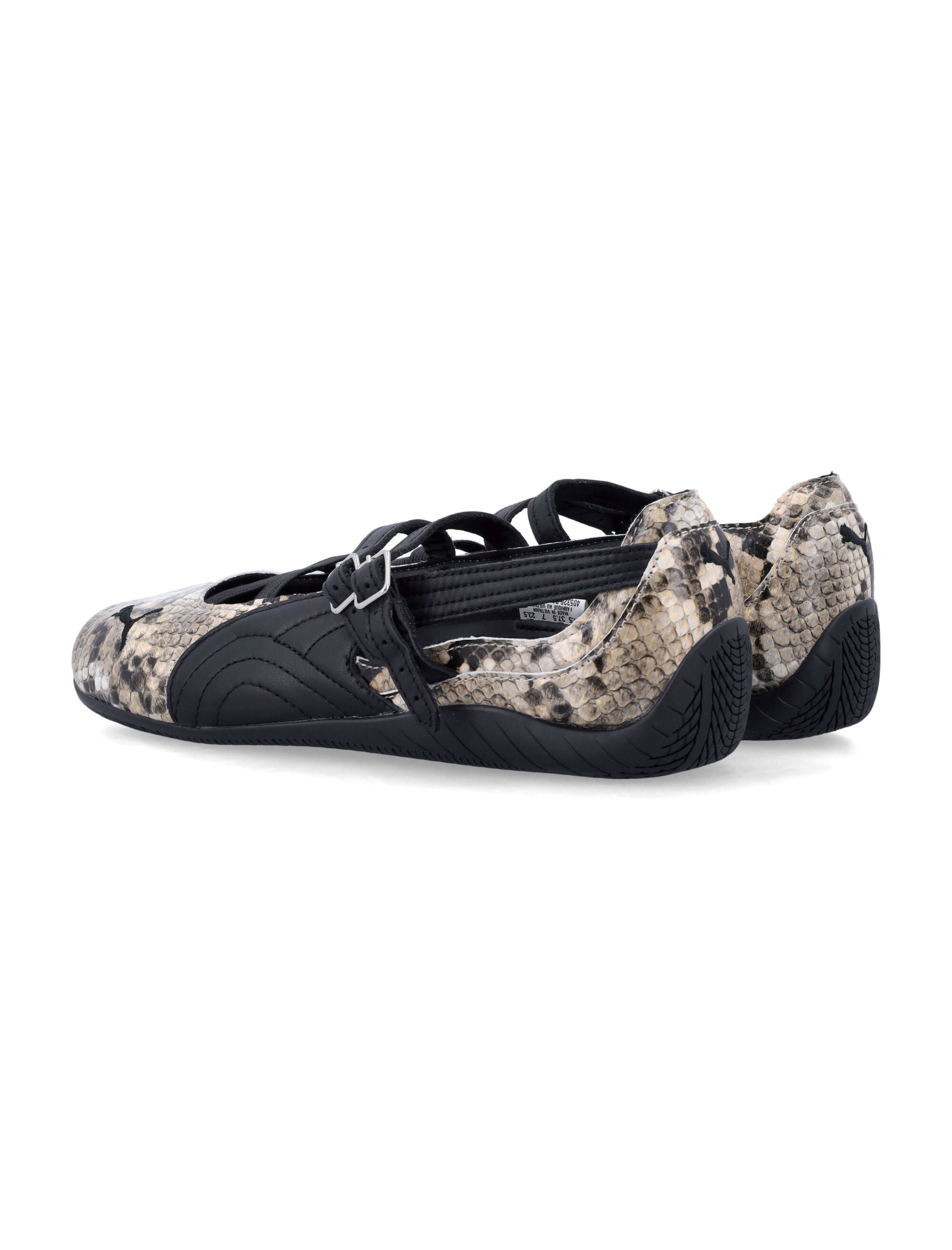 Puma Speedcat Snake print womans ballet flats Black Upper Sneaker