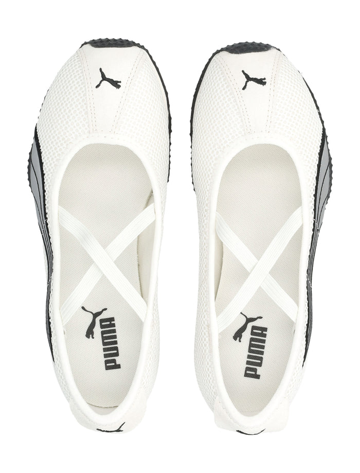 Puma H-Street Womens Ballet Flats White Upper Sneaker
