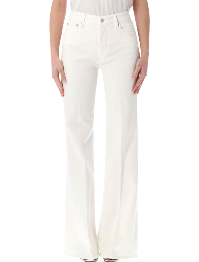 Cycle Flaire high-rise flare jeans Off White Cotton