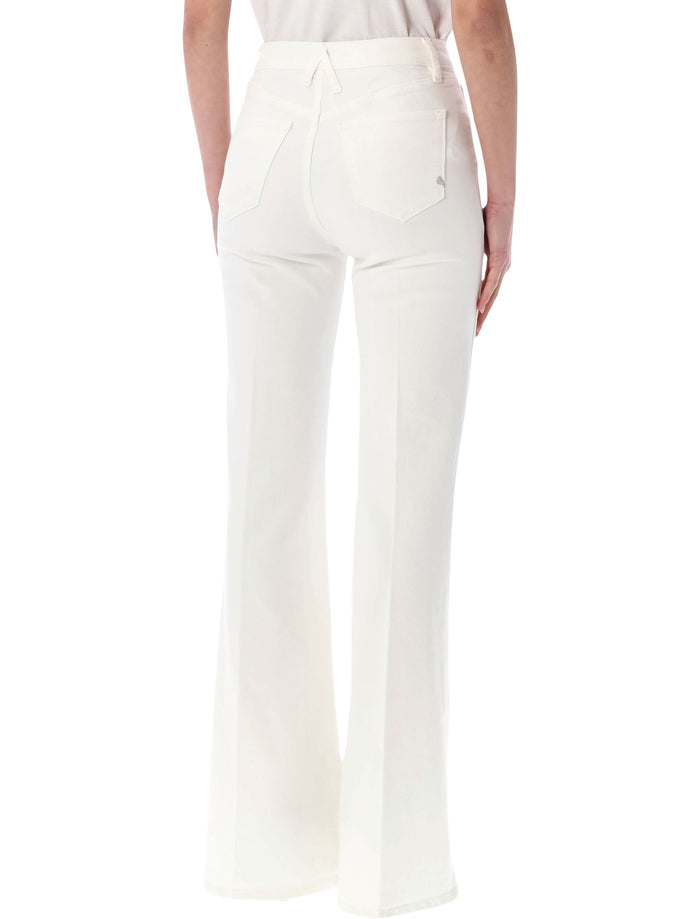 Cycle Flaire high-rise flare jeans Off White Cotton