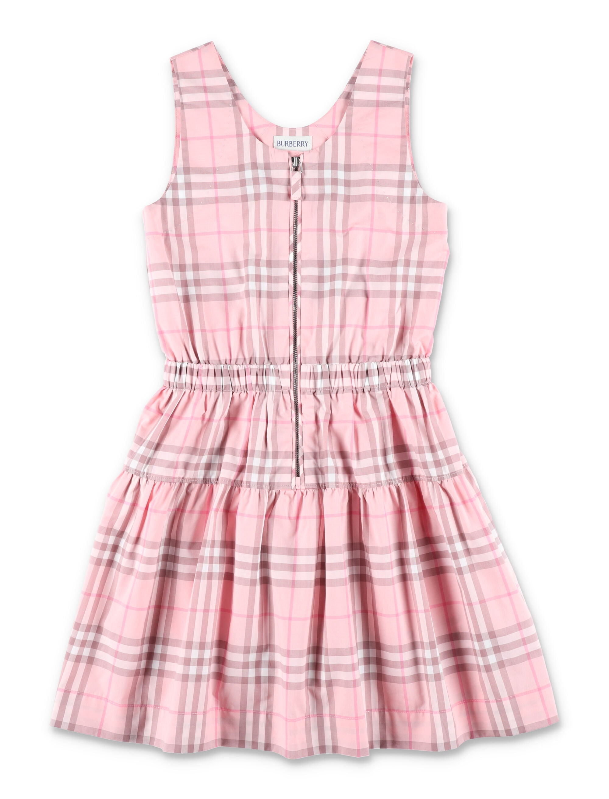 Burberry girls pink Check cotton dress Peony Ip