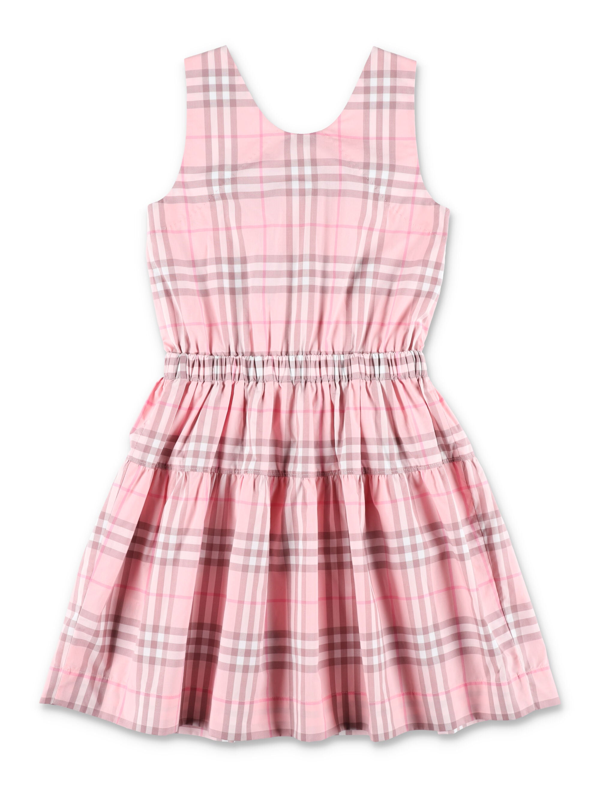 Burberry girls pink Check cotton dress Peony Ip