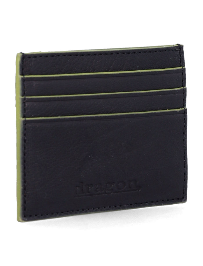 Dragon Diffusion Check Card Holder Black Calf Leather Cardholder