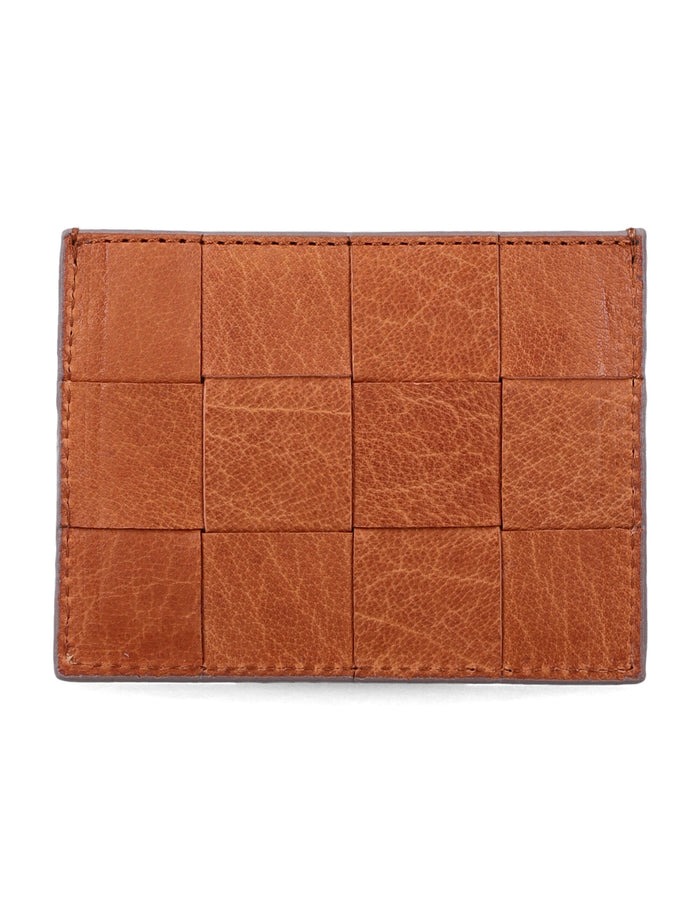Dragon Diffusion Check Card Holder Tan Calf Leather Cardholder