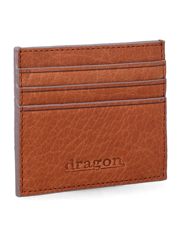 Dragon Diffusion Check Card Holder Tan Calf Leather Cardholder