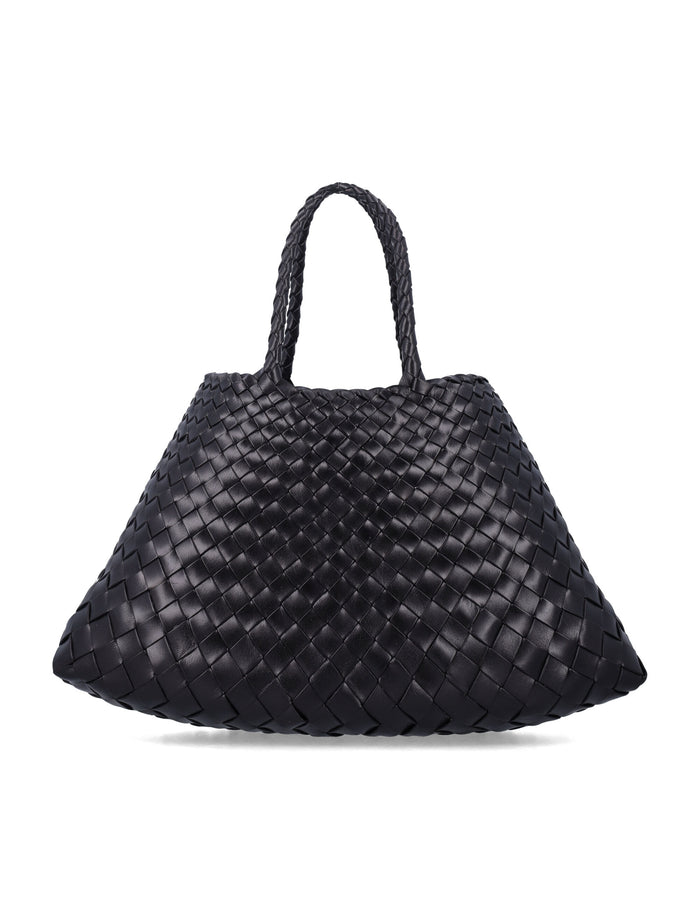 Dragon Diffusion Santa Croce Small Black Calf Leather Tote