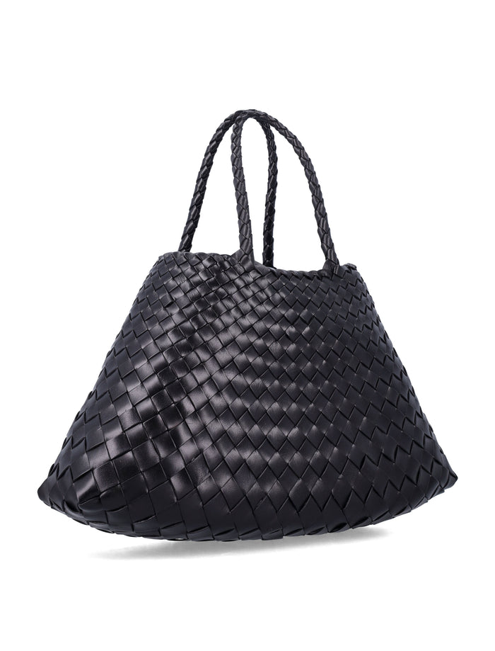 Dragon Diffusion Santa Croce Small Black Calf Leather Tote
