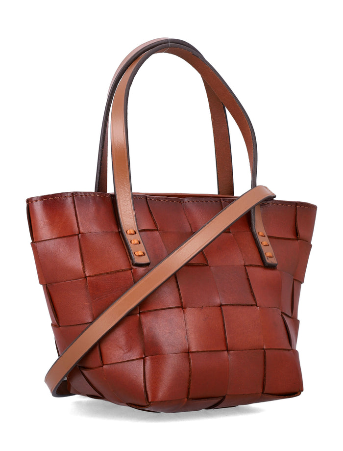 Dragon Diffusion Japan Mini Tote Tan Cow Leather Shoulder Bag