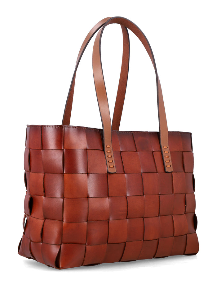 Dragon Diffusion Japan Tote Bag Tan Cow Leather