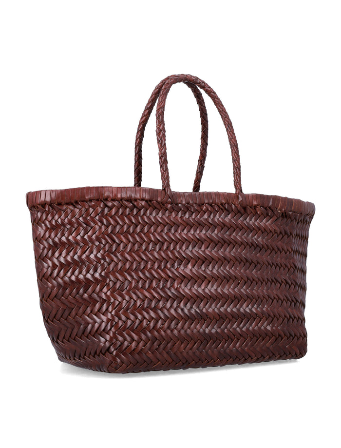 Dragon Diffusion Bamboo Triple Jump Small Bag Bruciato Calf Leather Tote