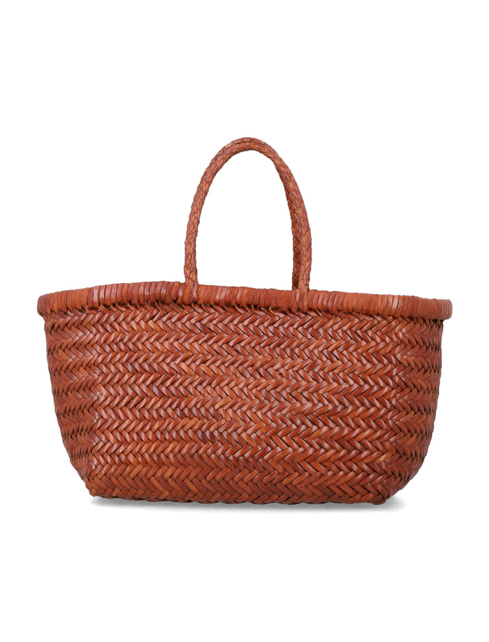 Dragon Diffusion Bamboo Triple Jump Small Bag Tan Calf Leather Tote