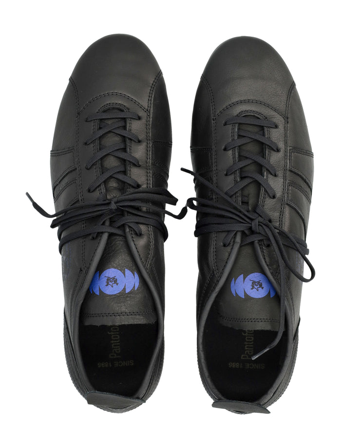 Pantofola Doro Mens Leather 540 Vibram Sneakers Black Upper