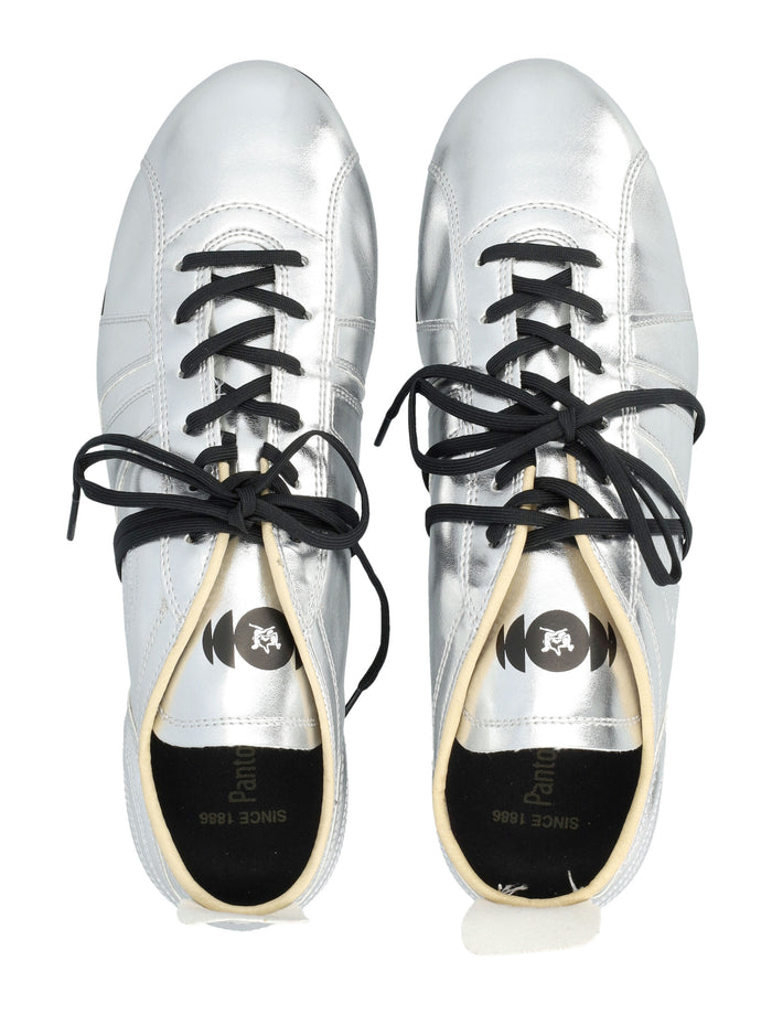 Pantofola Doro Mens Leather 540 Vibram Sneakers Silver Upper