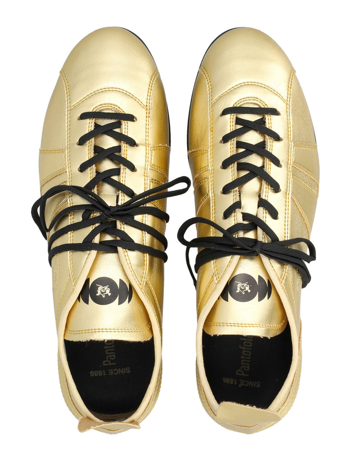 Sneakers Pelle 540 Vibram Da Donna Di Pantofola Doro Gold Upper