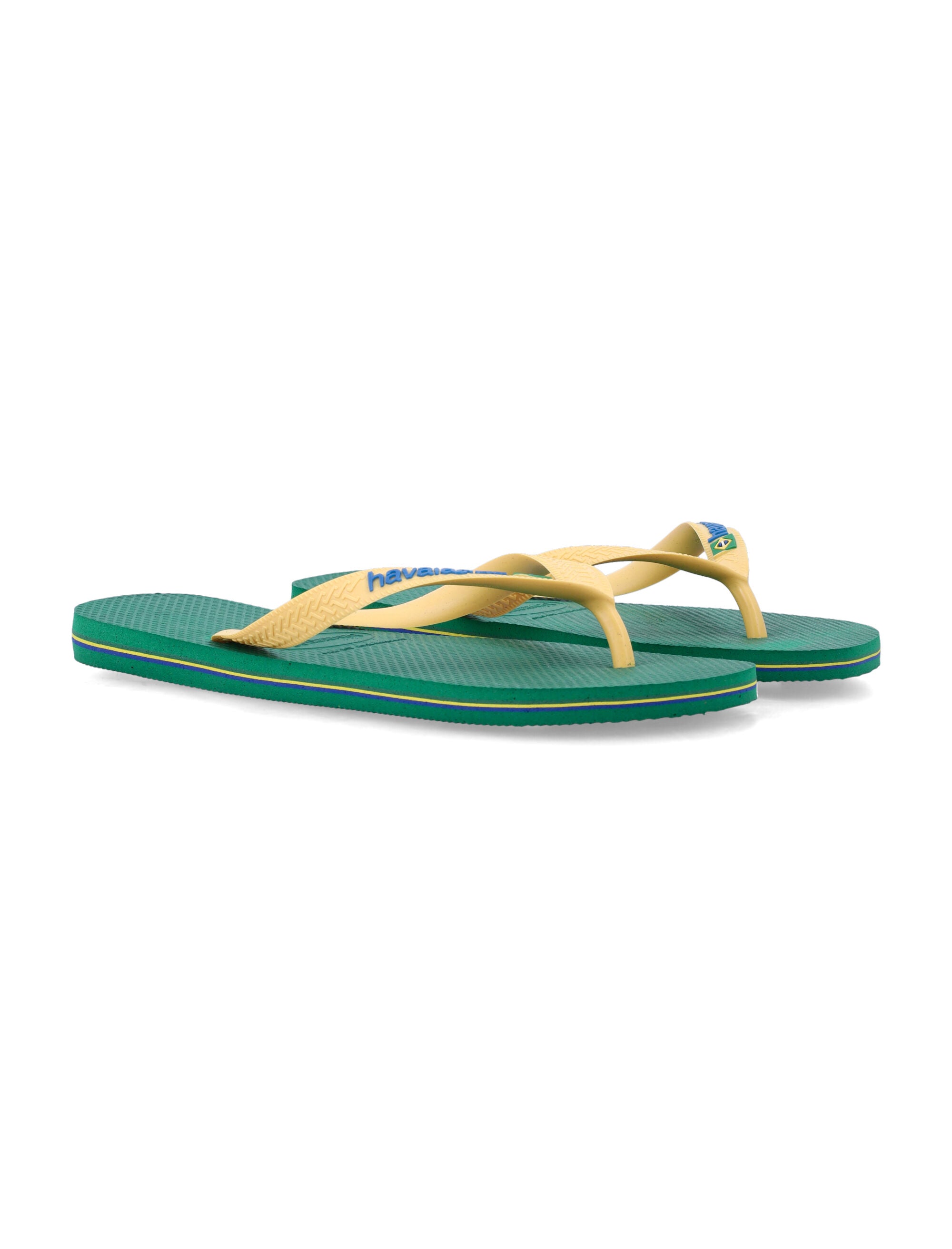 Havaianas Brasil logo flip-flops Green Yellow Strap Slide