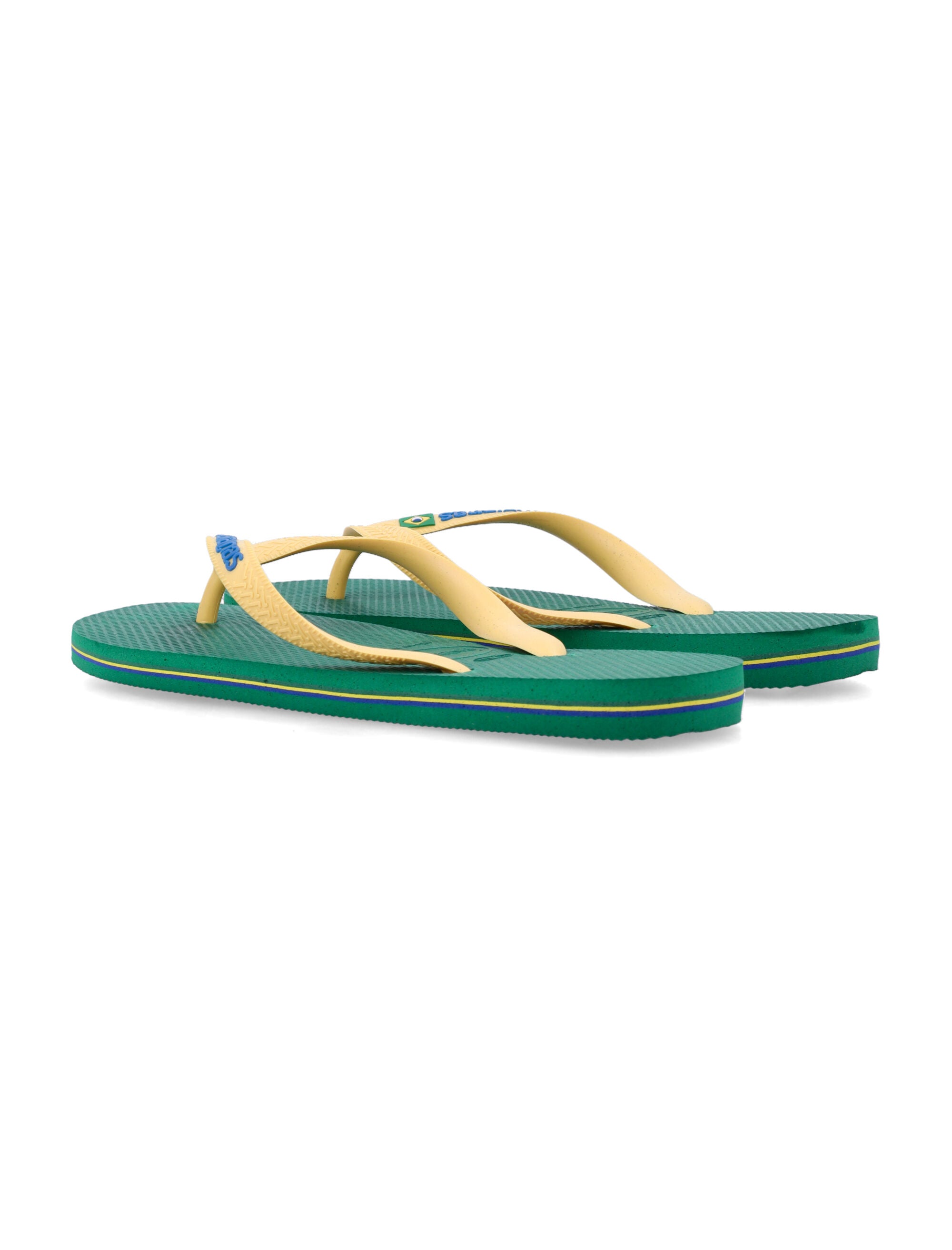Havaianas Brasil logo flip-flops Green Yellow Strap Slide