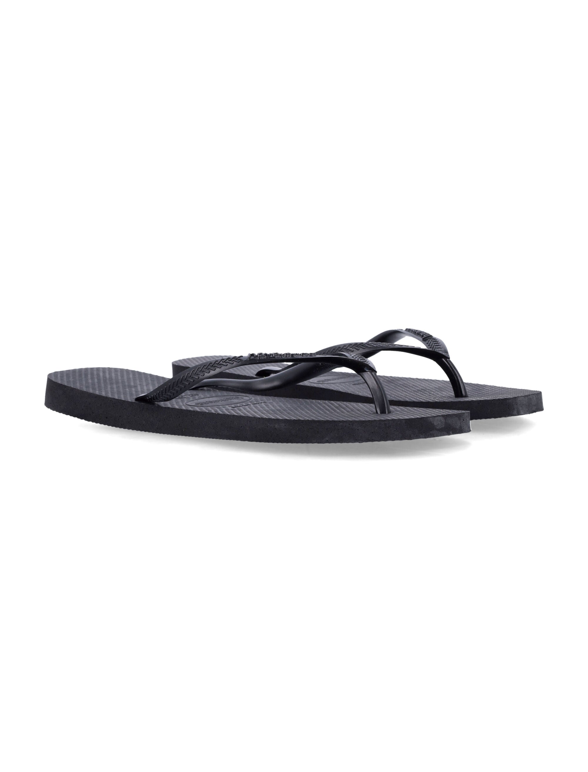 Slim Square Flip-Flops By Havaianas Black Strap Slide