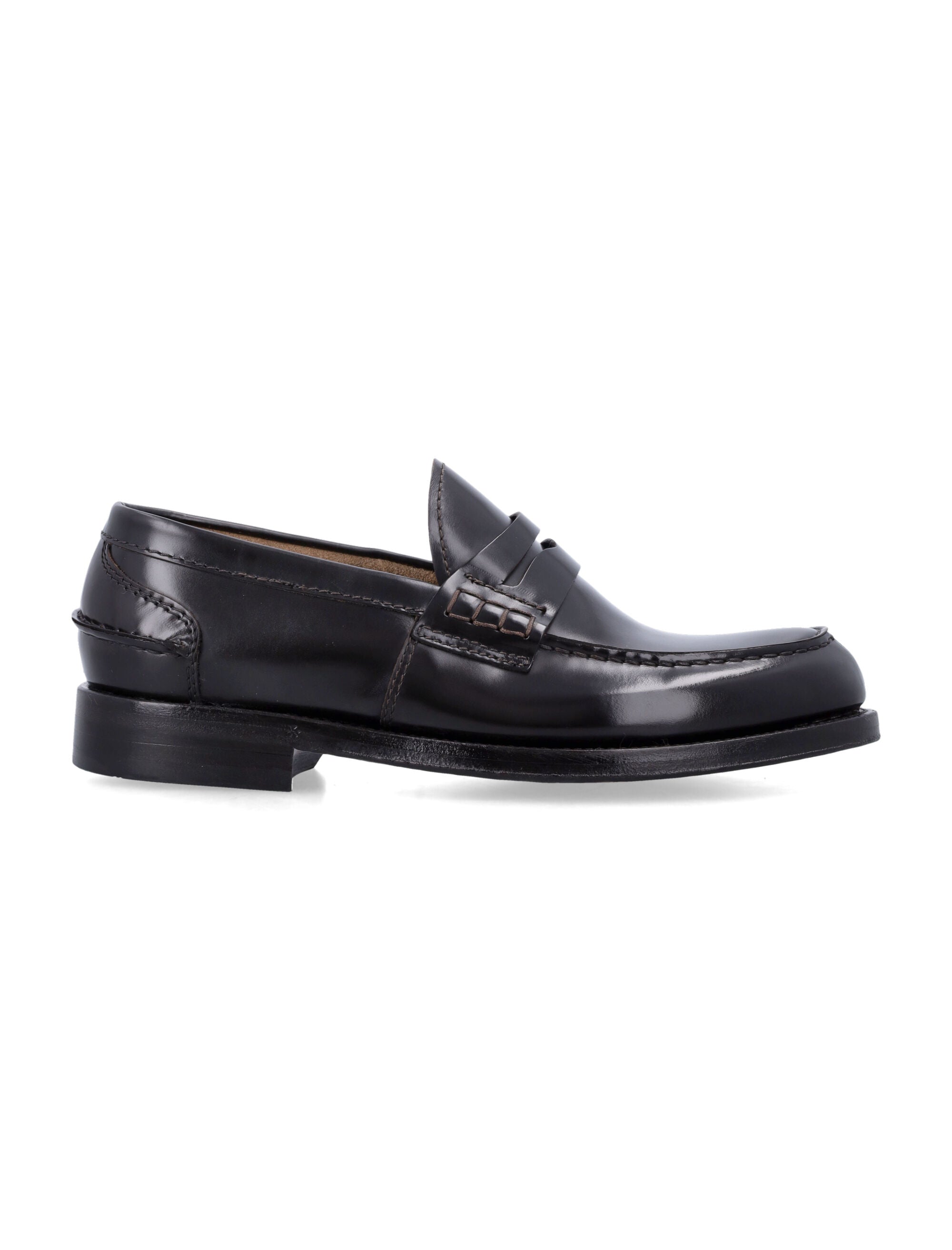 Green George polished leather loafers Testa Di Moro Washed