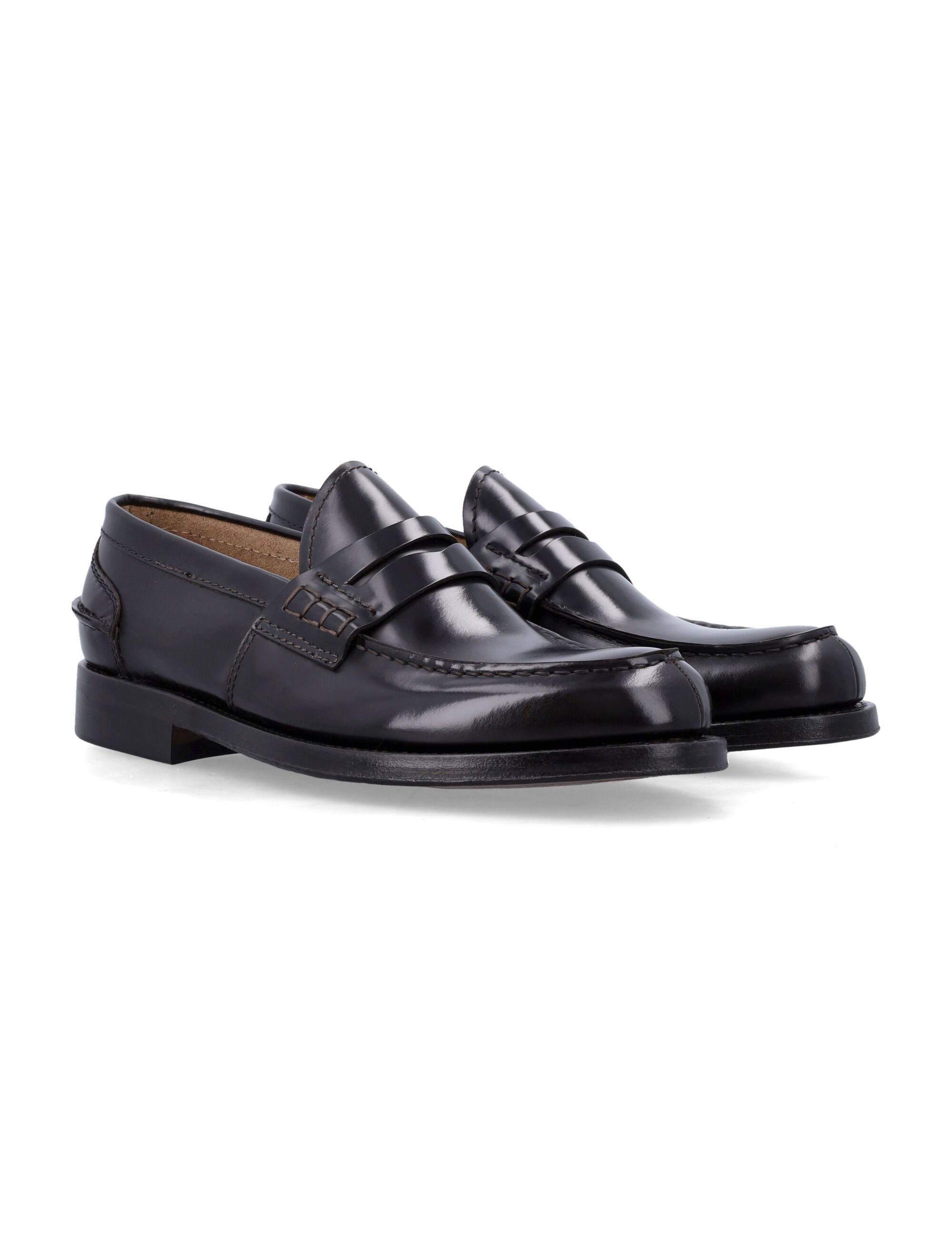 Green George polished leather loafers Testa Di Moro Washed