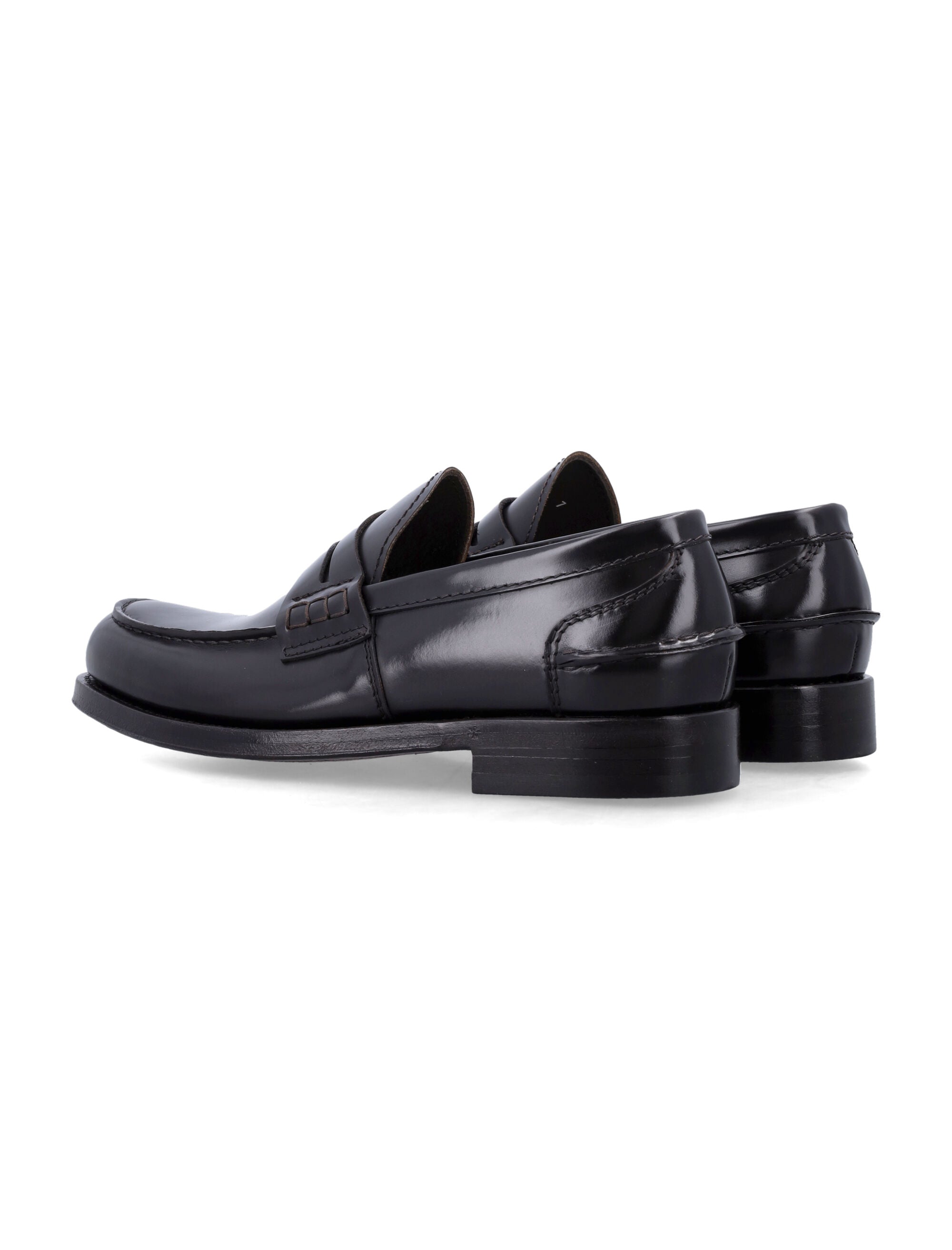 Green George polished leather loafers Testa Di Moro Washed