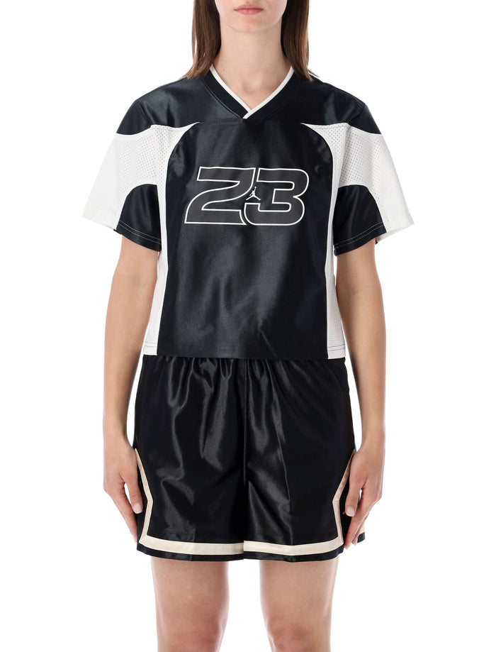 Jordan Flight Mesh Top White Black Polyester T-shirt