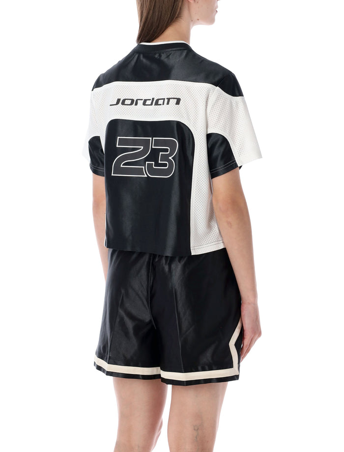 Jordan Flight Mesh Top White Black Polyester T-shirt