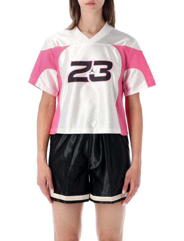 Jordan Flight Mesh Top White Pink Polyester T-shirt