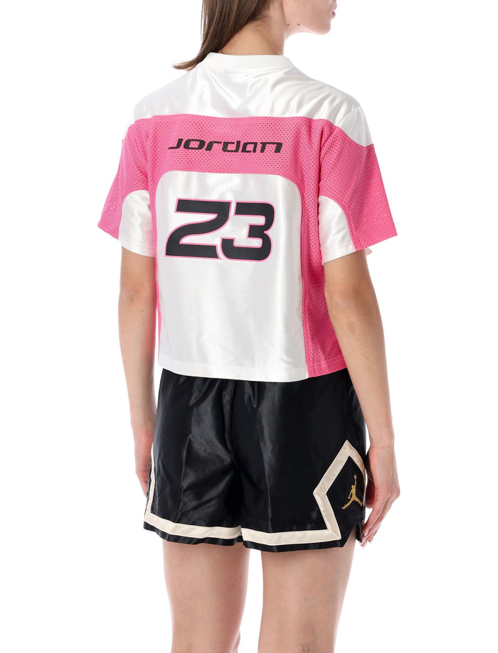 Jordan Flight Mesh Top White Pink Polyester T-shirt