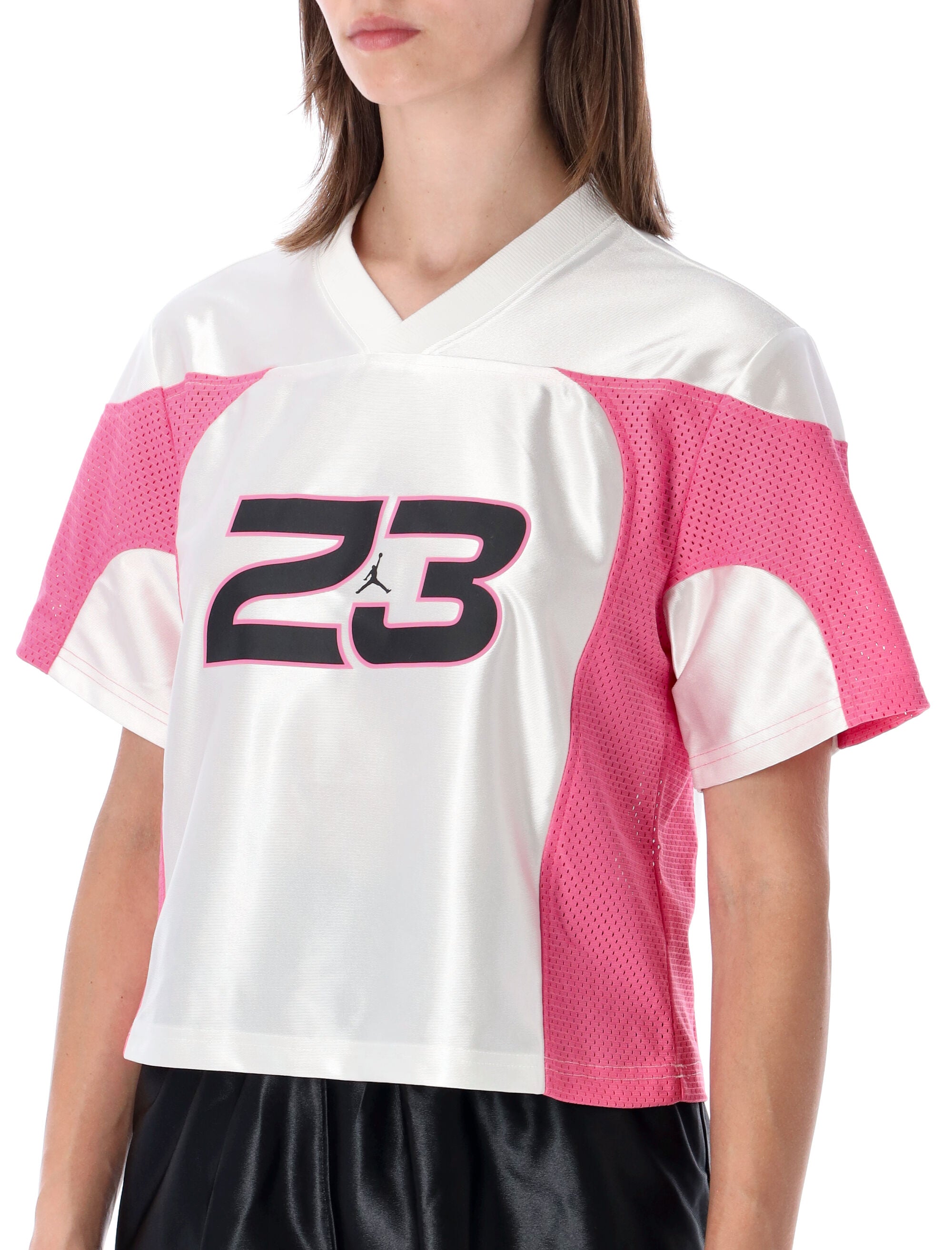 Jordan Flight Mesh Top White Pink Polyester T-shirt