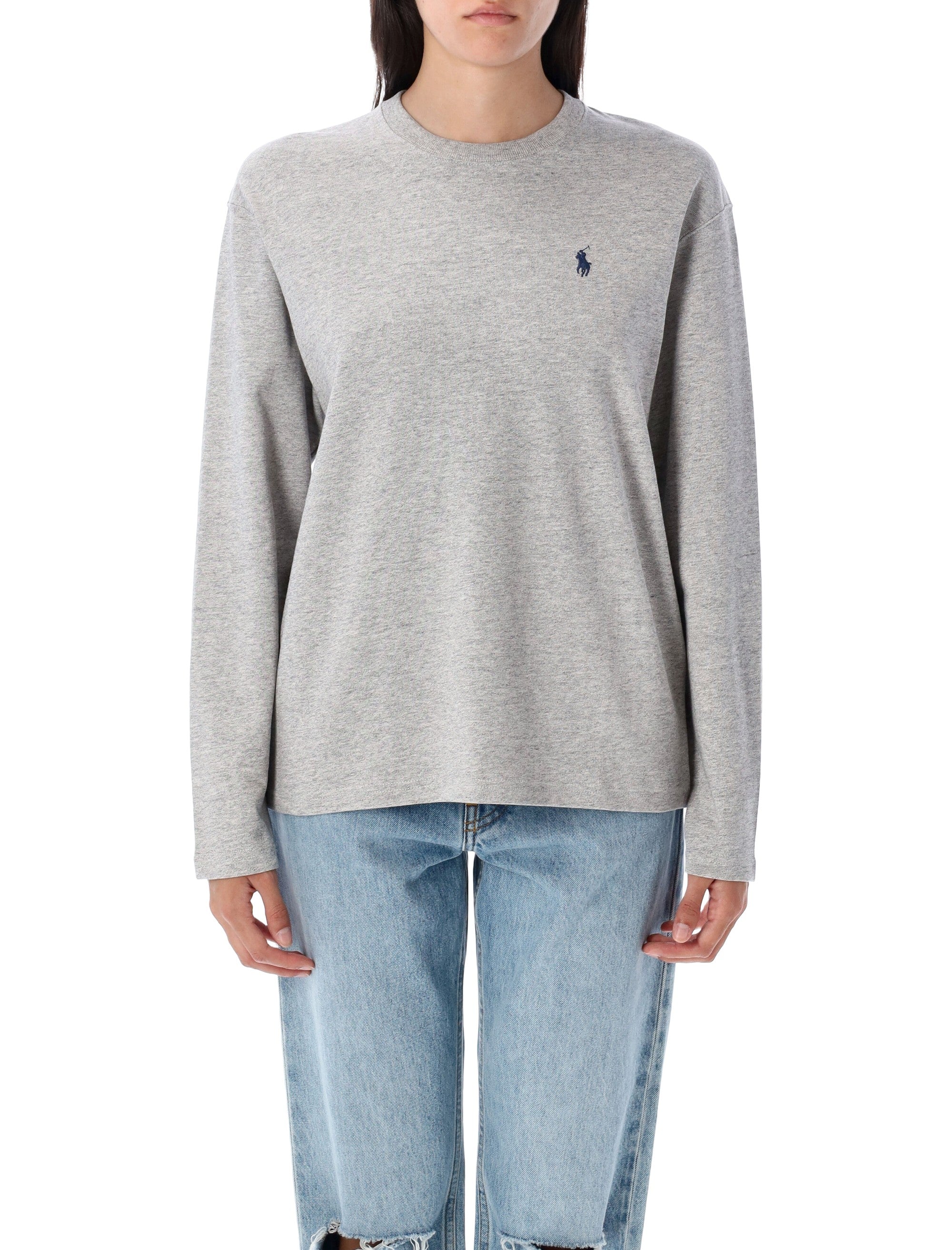 Polo Ralph Lauren long-sleeve jersey T-shirt Cobbleton Heather Cotton