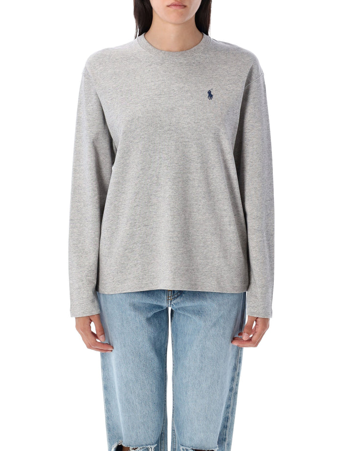 Polo Ralph Lauren long-sleeve jersey T-shirt Cobbleton Heather Cotton