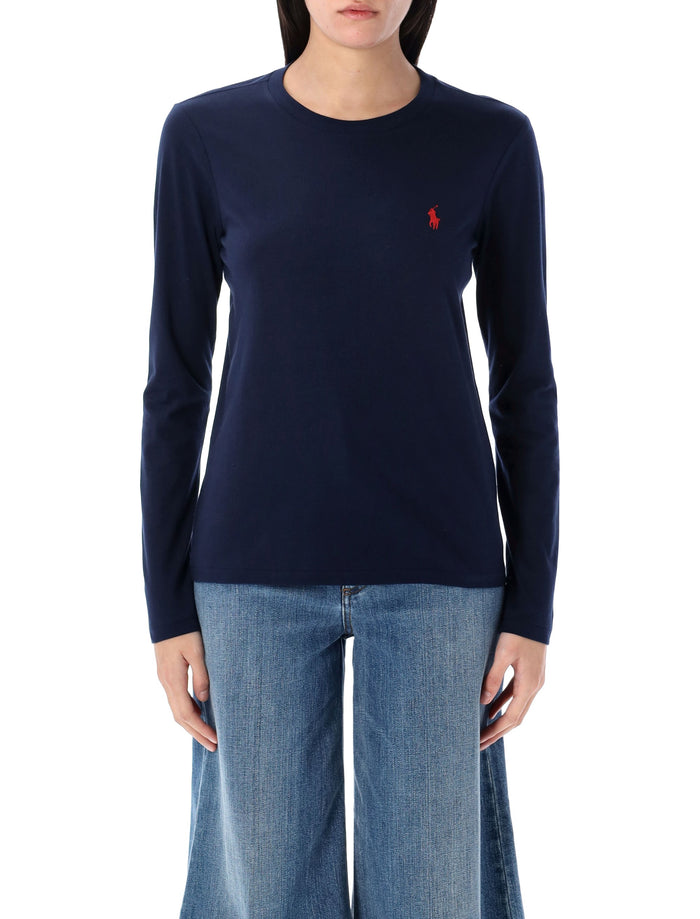 Polo Ralph Lauren long-sleeve jersey T-shirt Cruise Navy Cotton