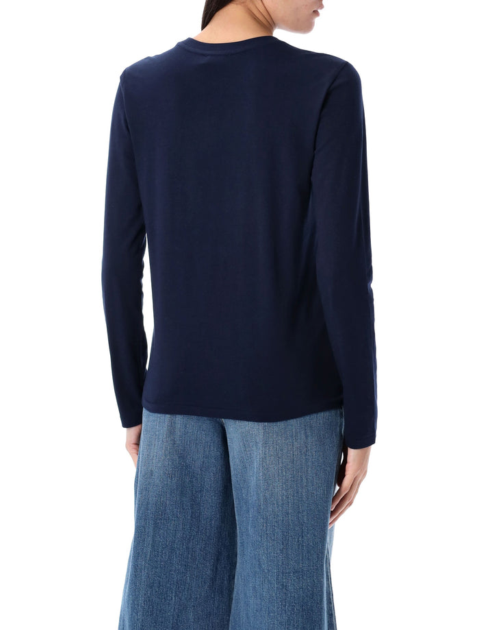 Polo Ralph Lauren long-sleeve jersey T-shirt Cruise Navy Cotton