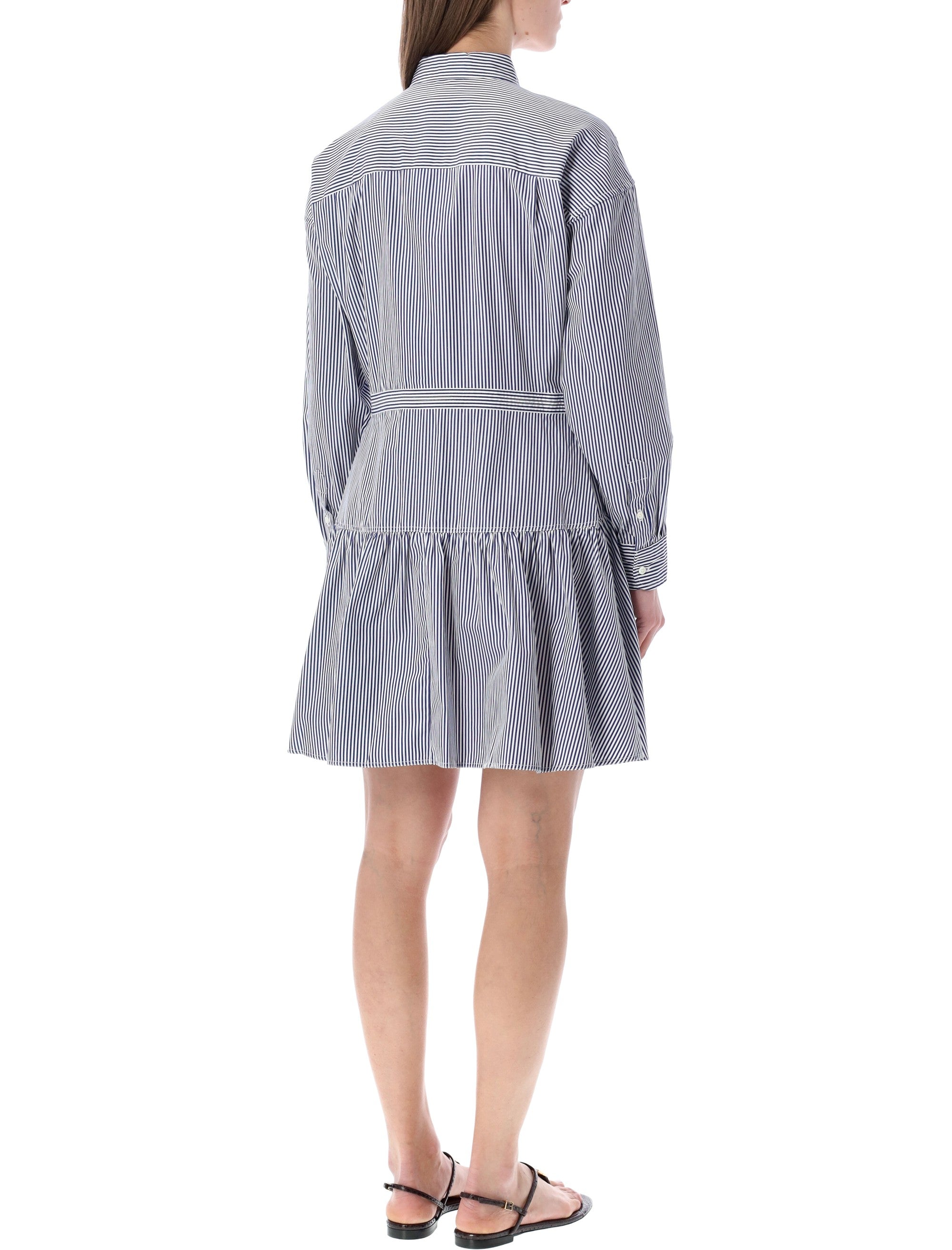 Polo Ralph Lauren striped cotton shirt dress Royal Blue White Stripes